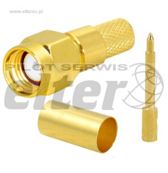 Wtyk SMA na H155 zaciskany - złocony