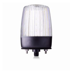 Lampa sygnalizacyjna LED 24 V AC/DC błyskanie, Obrotowe, Stałe, Stroboskop Przezroczysty Poziomo, montaż lampy, pionowo
