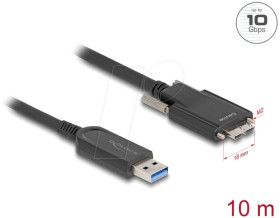 83213 Optical USB 3.1 cable, A plug to Micro-B plug, 10 m