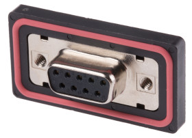 Złącze D-Sub 9-pinowe Żeński Proste Montaż na panelu Złoto