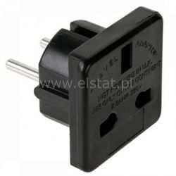 Adapter WT PL-GN uniwersalne UK / USA czarne
