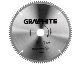 Tarcza do pilarki widiowa 250 x 30 mm, 100 zębów do aluminium 55H611