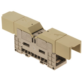 Bolt terminal, bolt connection, 120 mm², 2 pole, 269 A, 6 kV, dark beige, 1857540000