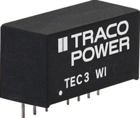TEC 3-4812WI DC/DC converter TEC 3WI, 3 W, 18-75/12.0 VDC, SIL-8