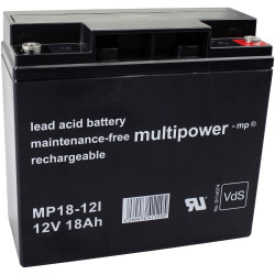 Multipower 117380 Multipower Mp18-12I Vrla Battery 12V 18Ah 181X167X76mm M5