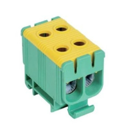Blok rozdzielczy ‑ odgałęźny 2 ‑ polowy 2,5-50mm2 żółto-zielony montaż płaski FJ-E50/2/D 1000056