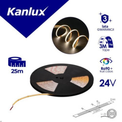 Taśma LED 24V LCOBB 10W/M 24IP00-NW 1000lm/m 4000K Ra90 rolka 25mb 3 lata Gwarancji 38433