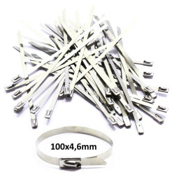 OPASKA ZACISKOWA STALOWA 100x4,6 OPASKI STALOWE 100 SZTUK METAL