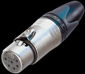 NC6FXX XLR 6pole female cable connector,Nickel