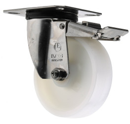 Koło samonastawne średnica kabla 100mm Płyta LAG 150kg wysokość całkowita 128mm