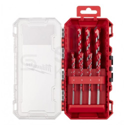 Zestaw wierteł udarowych do betonu, cegły PREMIUM 4-12mm w kasecie 8szt. PREMIUM MILWAUKEE