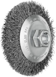 PFERD TOOLS Szczotka stożkowa rozplątana KBU Ø 100 x 10 mm Drut stalowy M14 Ø 0,35 do szlifierki kątowej POS KBU 10010/M