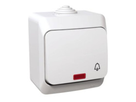 CEDAR PLUS Wyłącznik zwierny przycisk"dzwonek" z podświetleniem IP44 biały WDE000515 SCHNEIDER ELECTRIC