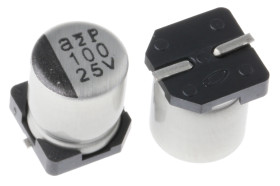 Kondensator 100μF 25V dc SMD Nichicon 6.3 (Dia.) x 7.7mm