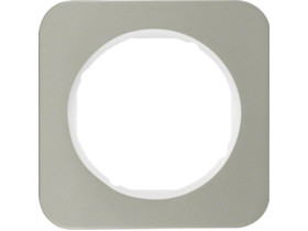 BERKER R.1 Ramka 1 pojedyncza stal szlachetna/biały 10112114 HAGER