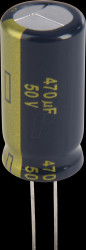 EEUFC1H471 Electrolytic capacitor, radial, 470 µF, 50 V, 105°C, low ESR, AE