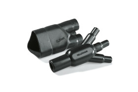 kształt gniazda 3-drożnego, Czarny, materiał: Poliolefina usieciowana (POX), 27mm,HellermannTyton