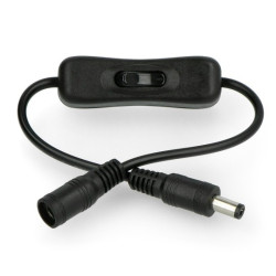 Przewód DC 2,1/5,5mm 30cm z wyłącznikiem