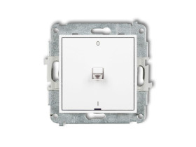 MINI Mechanizm łącznika dwubiegunowego w stylu amerykańskim biały mat 25MWPUS-9 KARLIK