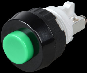1.10.001.001/0507 Button, NO, 250 V, 0.7 A, Ø 15.2 mm, green