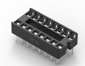 Podstawka DIL 2.54mm Pitch 7.62mm Row Spacing 16-pinowe, Przewlekany Standard Pin, 1A TE Connectivity