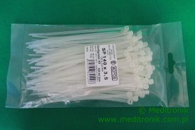 Opaska kablowa zaciskowa 140mm x 3,5mm biała