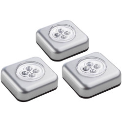 M&#xFC;ller-Licht 400136 Portable Mini Light 3-Piece Set LED Monochrome Silver