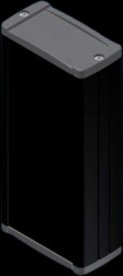 Aluminum Profile enclosure, (L x W x H) 125 x 59.9 x 30.9 mm, black (RAL 9004), IP54, TEKAL 13.29