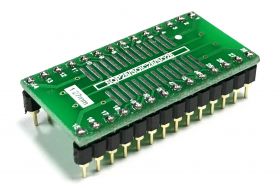 Adapter SOIC28 / SOP28 / SO28 (R=1,27mm) --> DIL28 (PDIP28 15,24mm/.600")