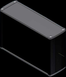 Aluminum Profile enclosure, (L x W x H) 110 x 167 x 53 mm, black (RAL 9004), IP54, TEKAL 41.29