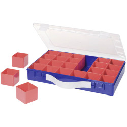 H&#xFC;nersdorff 600900 Assortment Case 24 Compartments PP Adjustable