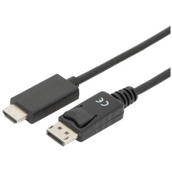 Digitus AK-340303-030-S DisplayPort/HDMI Adapter Cable Black 3m Triple Shielded