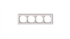 Deco Ramka Poczwórna Deco Pastel Matt Pudrowy Róż 40Dr-4