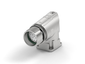 Złącze wielostykowe przemysłowe 17-pinowe Montaż na kołnierzu Gniazdo TE Connectivity