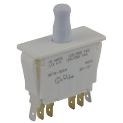 ZF E79-30A Panelswitch, Momentary Cheat Interlock, Q.C. Terminal 4,8 x 0,5mm