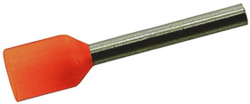 Końcówka tulejkowa izolowana 4mm² długość 10mm Pomarańczowy średnica 2.8mm Izolowane JST