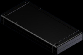 ABS enclosure, (L x W x H) 200 x 94 x 25 mm, black (RAL 9004), IP54, TBL-1.9