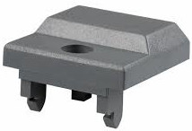 Cap, wide, with 1 LED hole, (L x W x H) 17.3 x 17.1 x 6.3 mm, gray, for short-stroke pushbutton DIGITAST, 719-0305-000