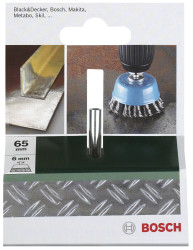 Szczotki garnkowa do wiertarek - Drut pleciony, 65 mm Bosch Accessories N/A N/A Ø trzonka 6 mm 2609256521 1 szt.