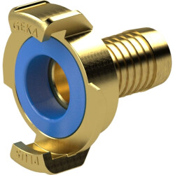 GEKA hose piece, L 28 mm, 40 bar, brass, for hose, 154152