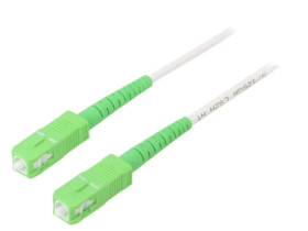 SCA-SCA/OS2-020WH Patch cord światłowodowy OS2 SC/APC,z obu stron 2m LSZH