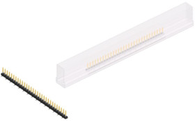 Pin header, 30 pole, pitch 2 mm, angled, black, SLY7SMD04530SSM