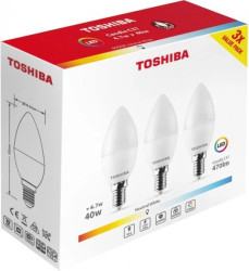TOSHIBA LED N_3PACK C37 E14 4.7W 4000K 470lm/10szt./