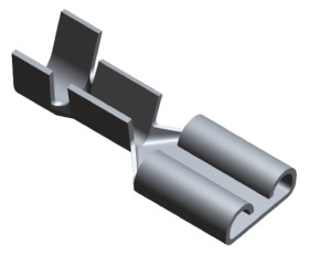 Konektor płaski Żeński 6.35 x 0.81mm długość 19.2mm Izolacja: Nieizolowane