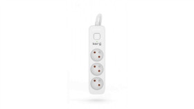 Przedłużacz Kerg Z Wyłącznikiem-3 Gniazda-Biało-Szary-3M-10A-H05vv-F-3X1,0Mm2