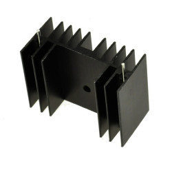 RADIATOR DY-KY-3 L 30mm 2-PINY CZERNIONY 6,9K/W TO220 TO247 Z OTWOREM M3