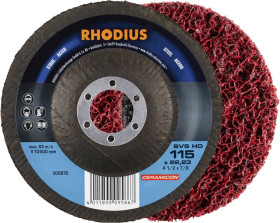 Rhodius 303872 RHODIUS SVS HD, 10 sztuk włókniny czyszczącej 115 x 22,23 mm, offset, TOPline do uniwersalnego zastosowan