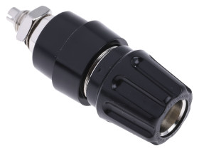 Wtyk montażowy, Czarny, 63A, M6 x 0.75, izolacja: Tak, 60V dc 4mm