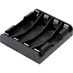 MPD BK-1264-piece8 Battery Tray 4x AAA Solder Lug 53x49x12mm Robust Holder