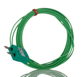 Termopara z odsłoniętym złączem K średnica 1/0.3mm długość 5m -75°C do +250°C Wtyk miniaturowy RS PRO